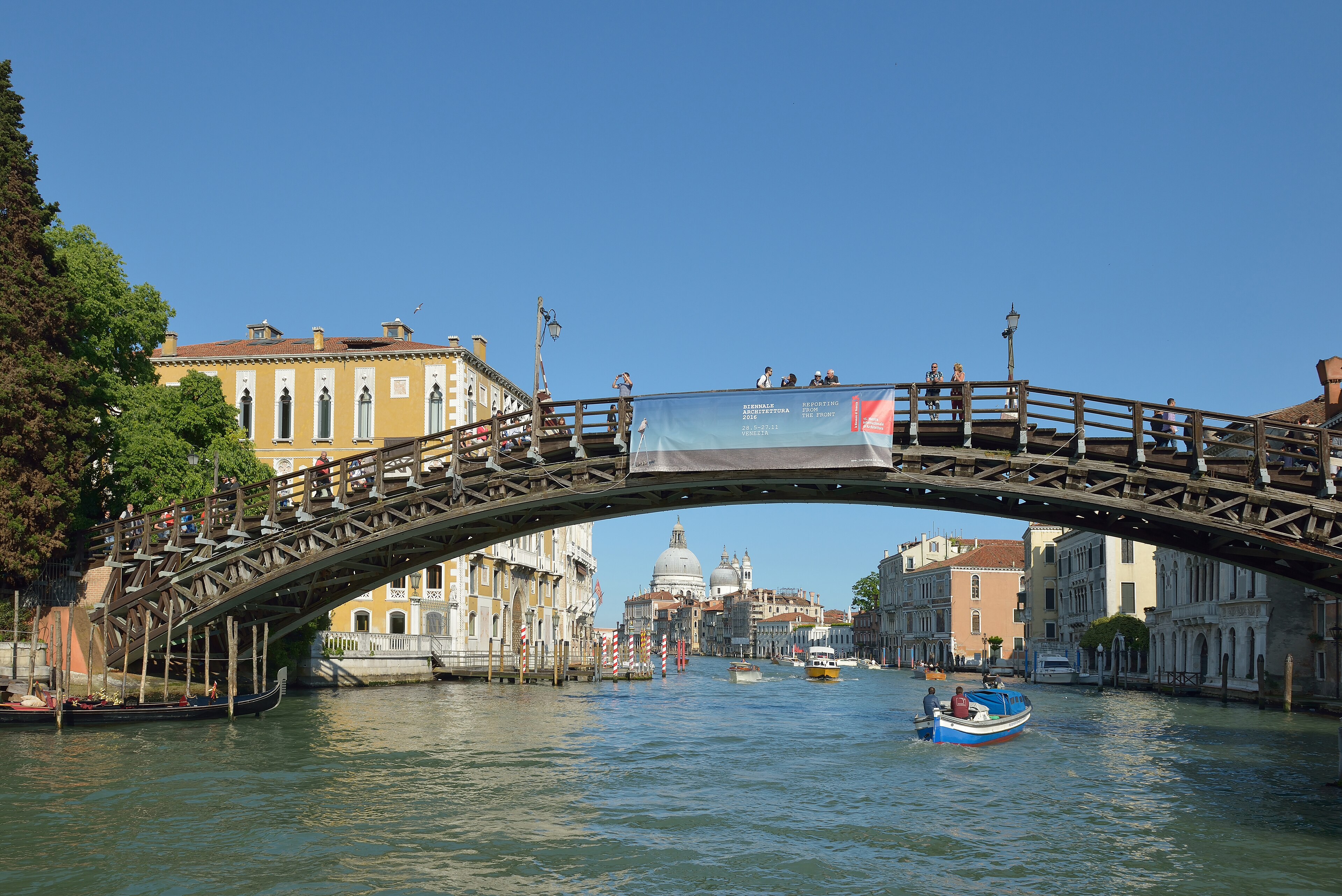 Ponte dell'Accademia crossing the Grand Canal, wooden span between San Marco and Dorsoduro