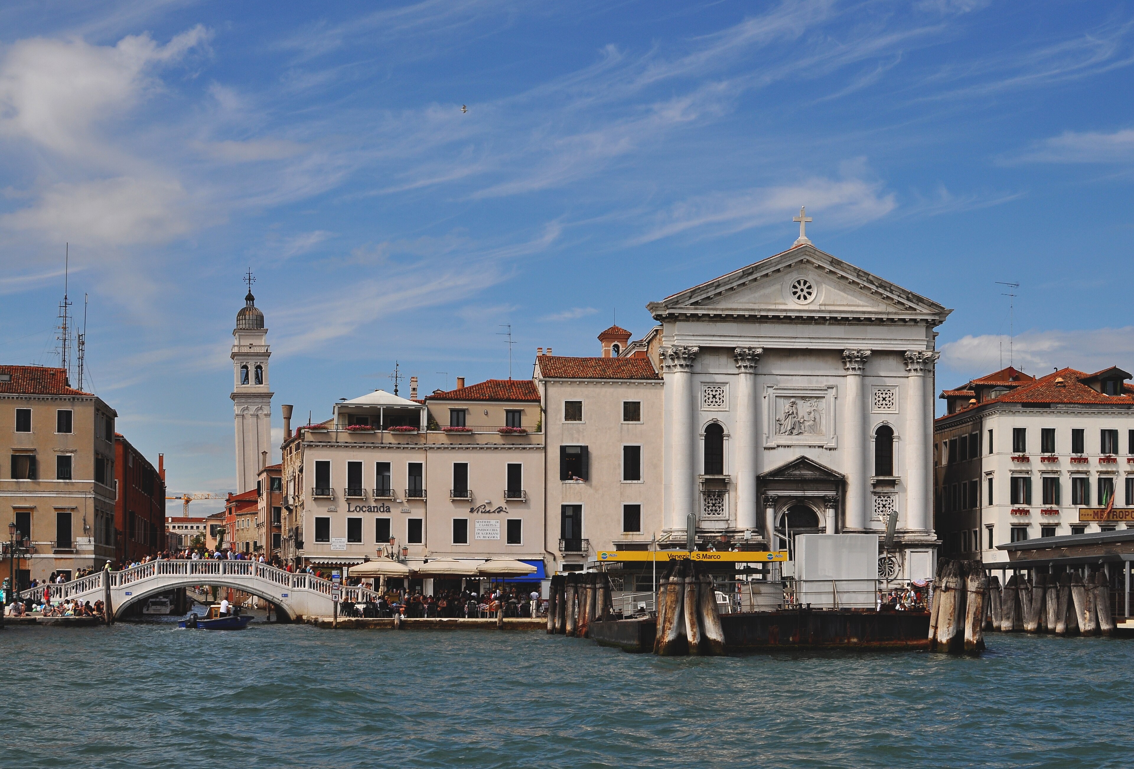 Riva degli Schiavoni along the basin, looking toward the bridges and the waterfront palaces